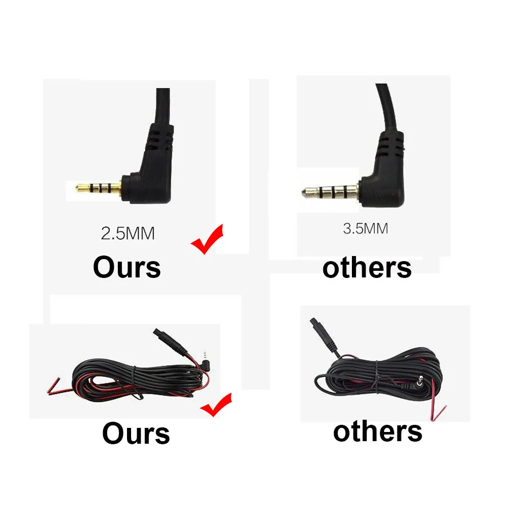 HGDO, 12 и 24V 6 м/10 м/15 м/20 м 4pin/5pin 2,5 мм Джек RCA видео удлинитель кабеля для заднего вида Камера провода DVR Камера кабель