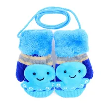 7 видов стилей перчатки с рисунком осьминога красочные вязаные бархатные рукавички для детей кашемировые теплые