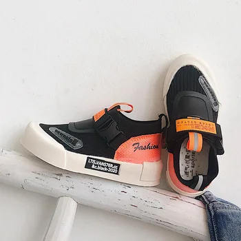 

2019 Autumn Kid's Shoes Casuals Slip-On Solid Shallow Round Toe Neutral Flat Heels Non-slip ZB-888