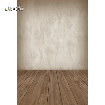 

Laeacco Wooden Floor Gradient Solid Color Portrait Photography Background Customize Photographic Backdrop Props For Photo Studio