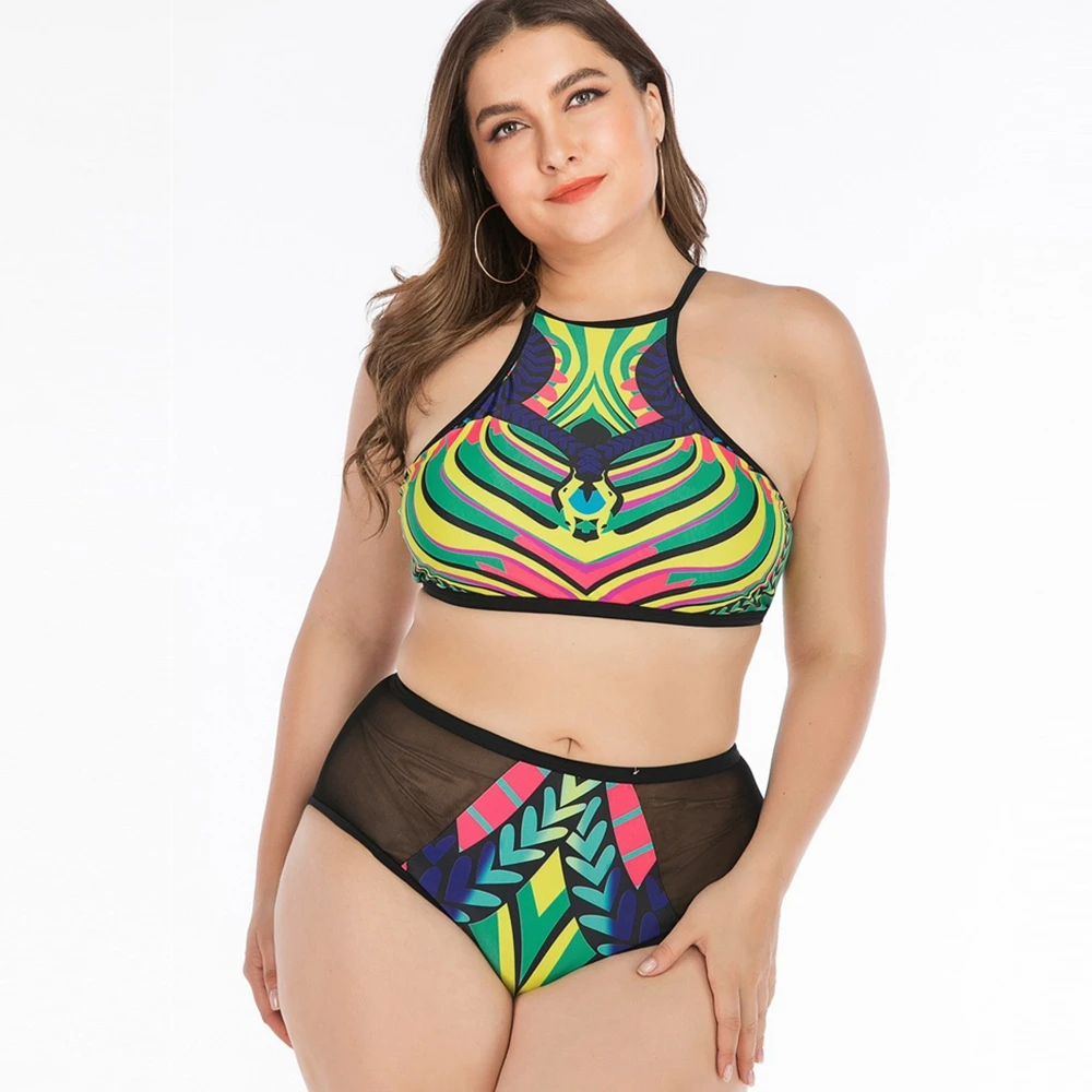 plus size crop top swimsuit