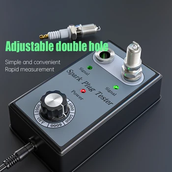 

Car Spark Plug Tester Ignition Testers Automotive Diagnostic Tool Double Hole Analyzer for 12V Gasoline Vehicles Petrol Car