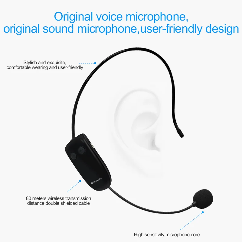 SHIDU S615 10 واط مضخم صوت لاسلكي UHF ميكروفون الت...