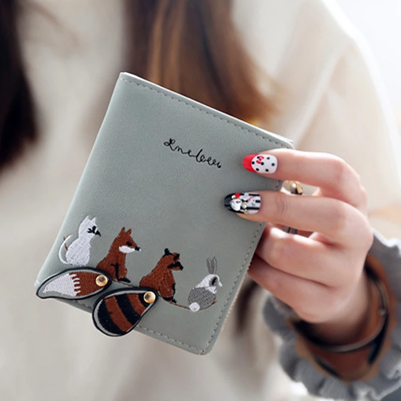 Portafoglio A Forma Di Gatto Carino - Portamonete In Ecopelle Con Tante Tasche Per Donne E Ragazze