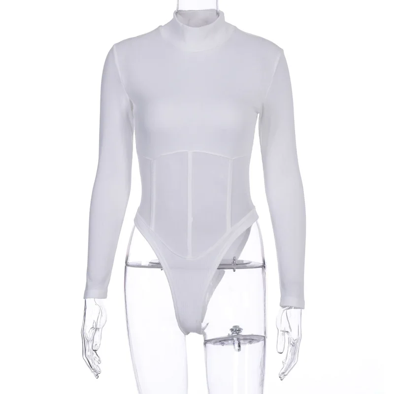 Hot Selling Spring And Summer WOMENS coat Hot Sales Fashion Gauze Joint Onesie bodysuit  lace bodysuit -LJ