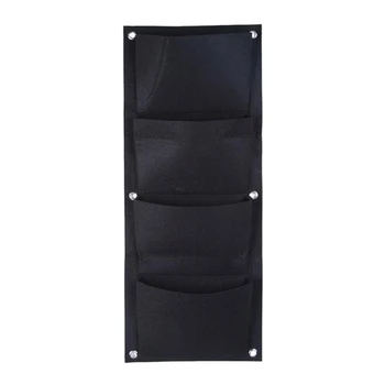 

Wall Hanging Planting Bags 4 Pockets Green Grow Bags Grow Bags Vertical Garden Vegetable Garden Living Bag Garden Supplies