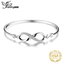 JewelryPalace Forever Love Бесконечность кубического циркония Юбилей браслет Pure 925 пробы Серебряные ювелирные изделия свадебный браслет