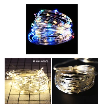

Solar Copper Wire Waterproof LED String lights Holiday lighting Fairy Garland For Christmas Tree Wedding Party Decoration