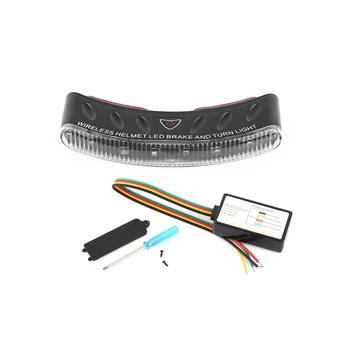 

Energy Saving Warning Turn Signal Universal Helmet Light Led Adhesive Easy Install Motorcycle Accessories Strip Stop Brake