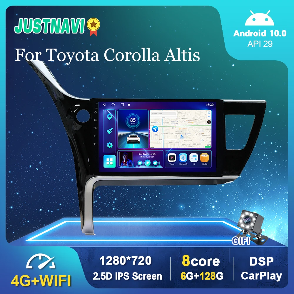 10&quot Android 10.0 Car Radio Multimedia Video Player For Toyota Corolla Altis 2017-2019 GPS Serero Carplay 6G 128G No 2 din DVD |