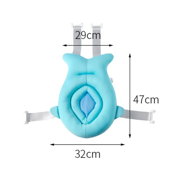 AAG Безопасный детский Душ Ванна подушка стул Нескользящая Детская ванна коврик Новорожденный ребенок душ подставка сиденье детская Ванна Подушка поддержка кровать - Цвет: MAAG587-B-blue