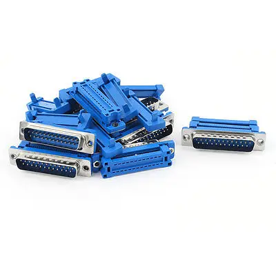 

10 Pcs Parallel Port DB25 IDC Connector 25Pin Male Flat Ribbon Cable Adapter