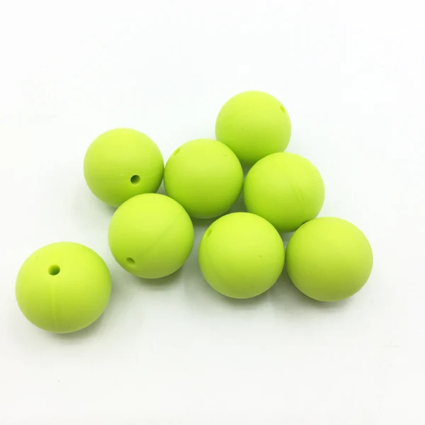lime Новинка 1000 шт/партия 12 мм круглые силиконовые бусины россыпью DIY для прорезиненное Силиконовое ожерелье для прорезывания зубов бусины для младенцев кормящих BPA безопасные свободные бусины - Цвет: lime