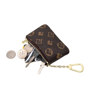 

Mini Classical Wallet Purse Brand Designer Zipper Coin Purse Leather Key Bag Unisex Leather Bag KeyChian Purse and Wallet Coin