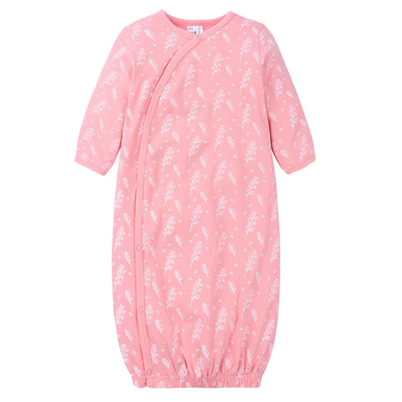Leaf Pink Пижама для маленьких мальчиков и девочек, одежда для сна спальный мешок для малышей, весенне-летнее одеяло хлопковый Халат для детей от 6 до 18 месяцев - Цвет: Leaf Pink