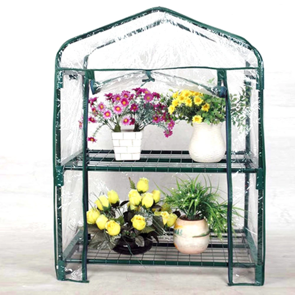 

Corrosion-resistant Plant Flowers Cover PVC Greenhouse Cover Waterproof Anti-UV Gardening Protect Plants (without Iron Stand)