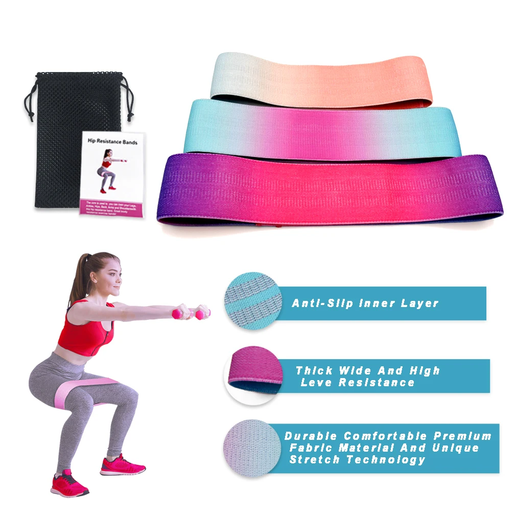 2019 New Unisex Booty Band Hip Circle Loop Yoga Resistance Band Workout Exercise For Legs Thigh Glute Butt Squat Non-slip Bands