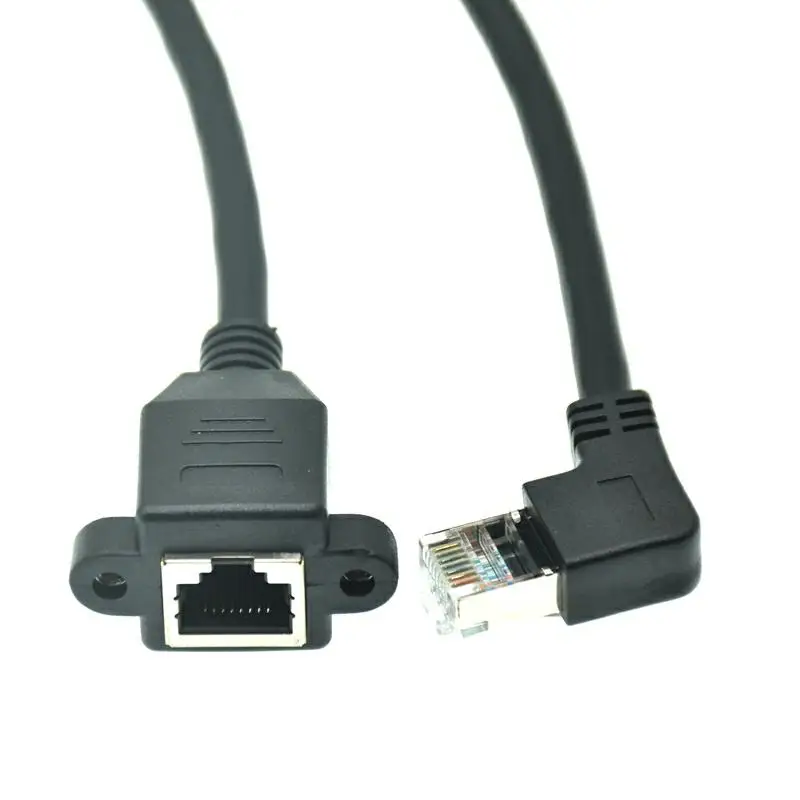 직각 Cat6 이더넷 케이블 RJ45 90도 UTP 네트워크 패치 코드 (노트북, 라우터, TV 박스, Cat6a 랜 케이블용)