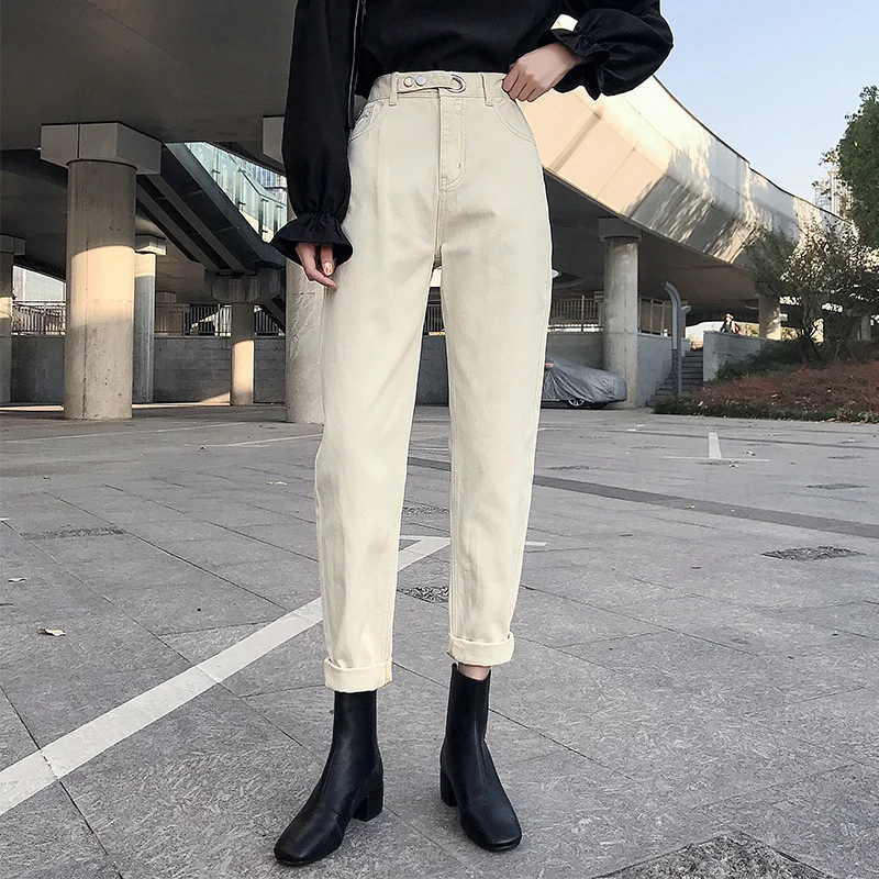 GUUZYUVIZ High Waist Jean Femme Casual Loose Vintage Denim Pants Women Black Mom Jeans Plus Size Pocket Women Jeans GUUZYUVIZ High Waist Jean Femme Casual Loose Vintage Denim Pants Women Black Mom Jeans Plus Size Pocket Women Jeans