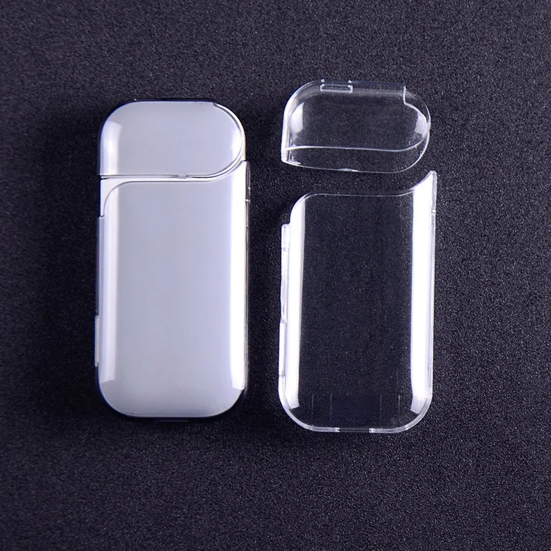 2 шт чехол для IQOS защитный IQOS 2,4 Plus чехол градиентной расцветки Твердый Чехол-серый и прозрачный
