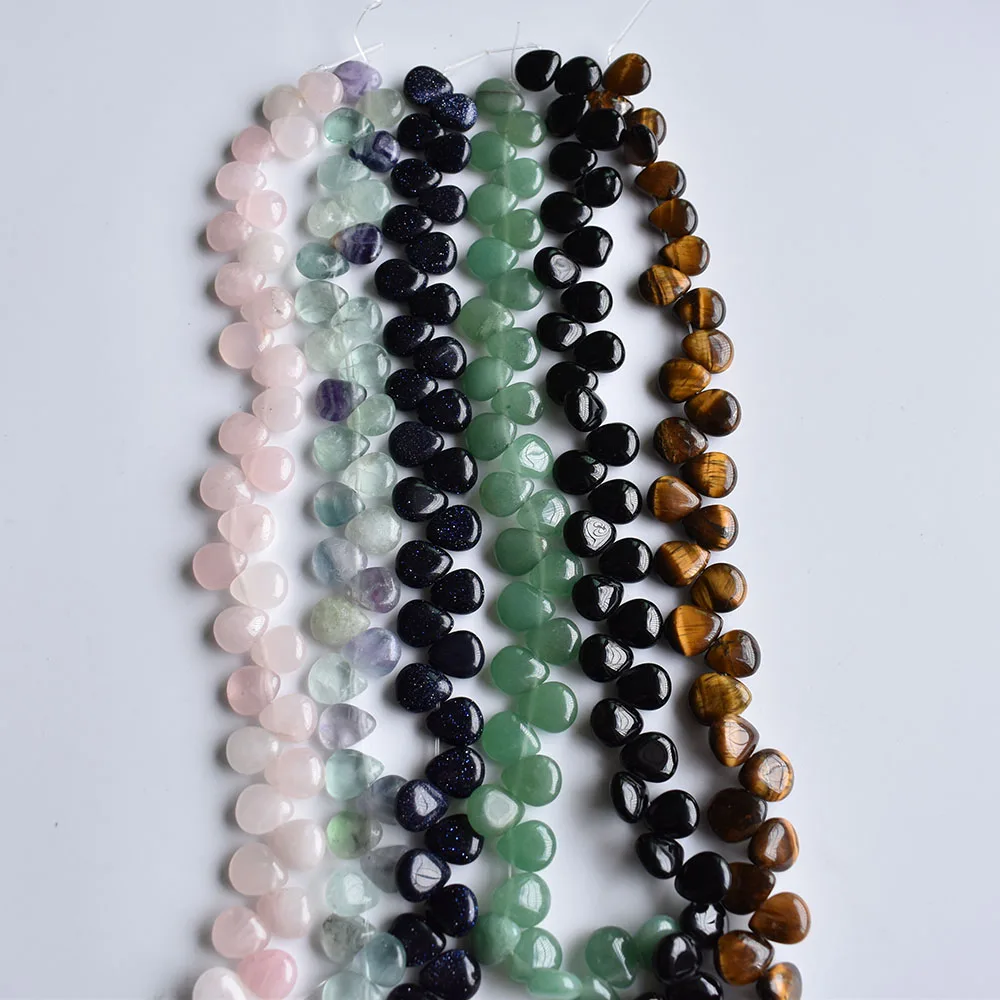 

Wholesale 65pcs/lot 10X12mm Natural stones of various colorsNat drop CAB CABOCHON teardrop beads for jewelry making