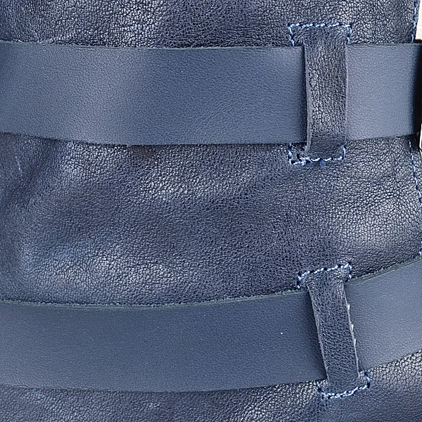 Stylesowner; Лидер продаж; оригинальные женские сапоги из коровьей кожи с пряжкой на ремешке; нейтральные рыцарские сапоги на толстой подошве; Цвет черный, синий; высокие сапоги