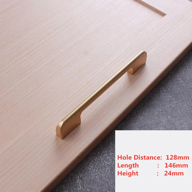 Handles Drawer Cabinet Furniture Kitchen Handles for Cabinet Knob Door Drawer Furniture Kitchen Pearl Golden Simplicity Hardware A17-128