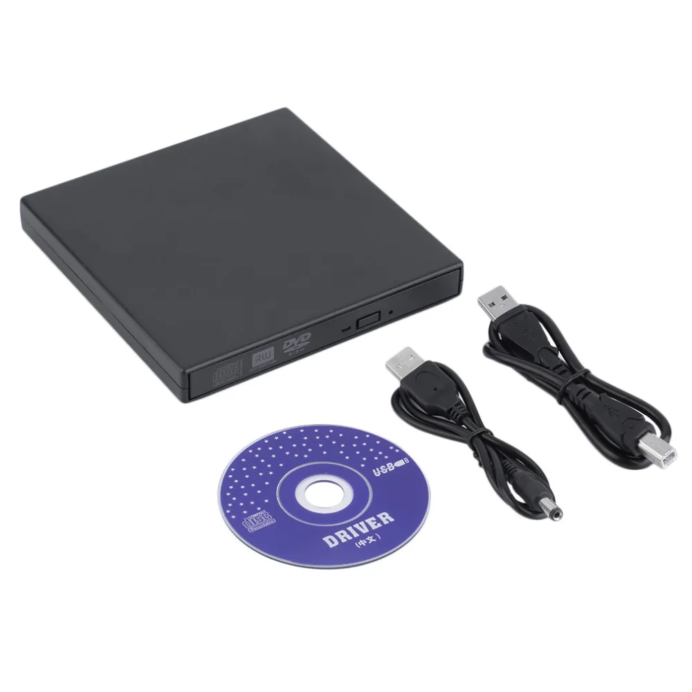 Новейший супер тонкий USB 2,0 внешний CD+-RW DVD+-RW DVD-RAM Пишущий привод для ноутбука PC продвижение черный белый