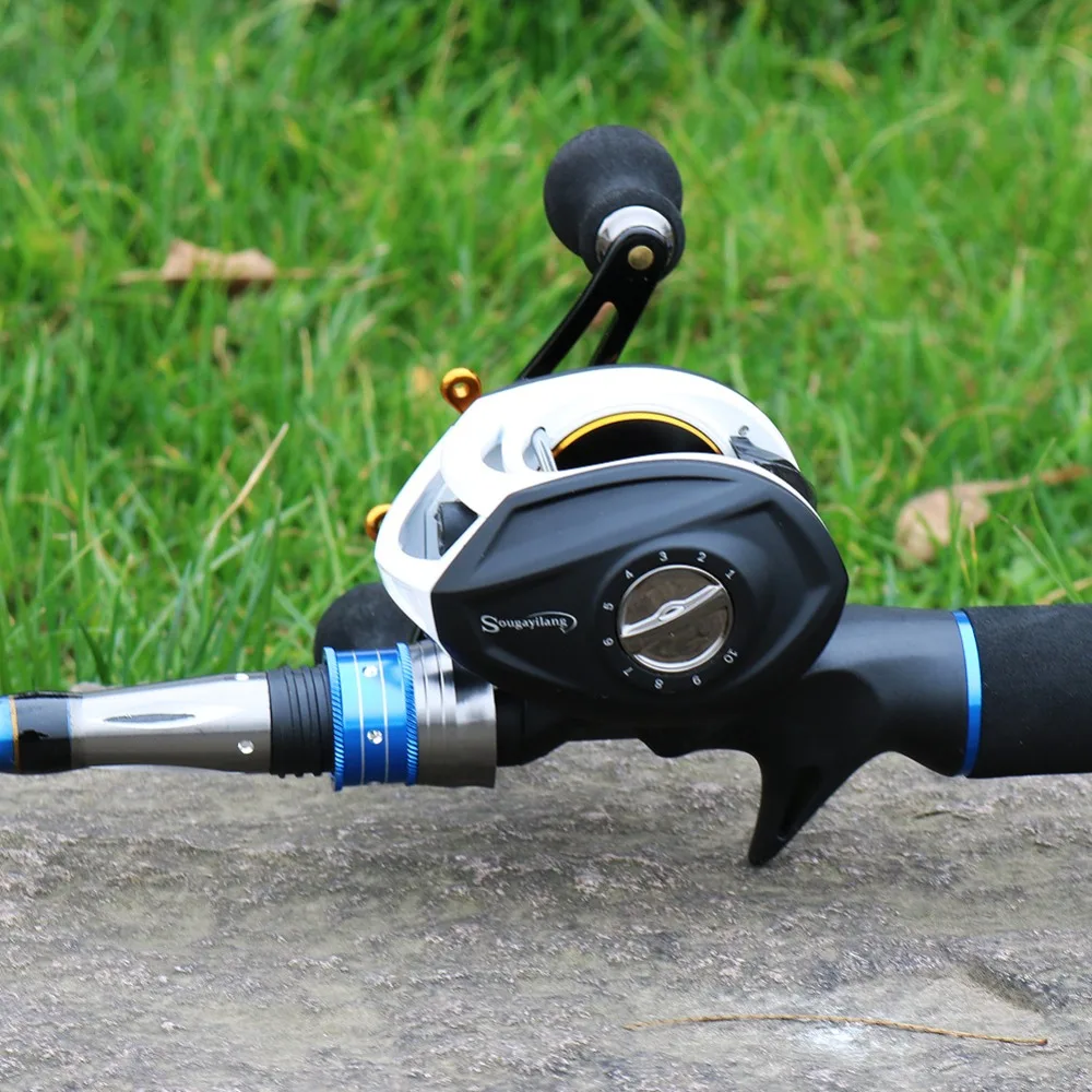 Sougayilang Casting Drum Type Reel Wheel Baitcasting Fishing Reel 9+1BB High Speed 7:1 Gear Ratio Coil Wheel Drum Trolling Reel