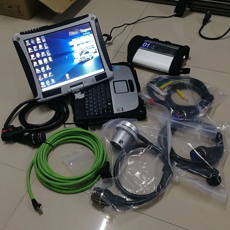 MB Star C4 SD C4 V12/ программное обеспечение X DTS HHT OBD 2 считыватель кода используется ноутбук CF19 I5 4G и 320GB HDD для инструмента автоматической диагностики