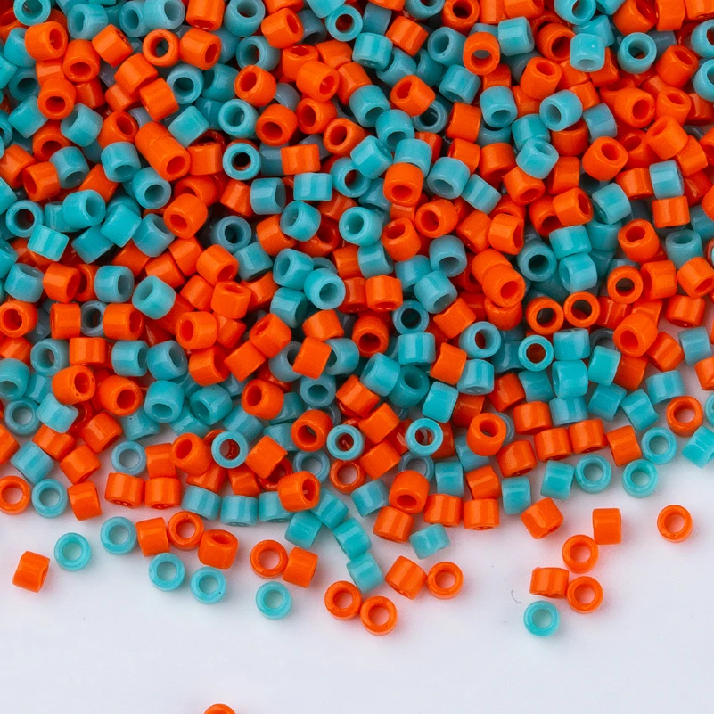Тайдианские разноцветные бусины Miyuki Delica для бисерного ожерелья 10 г/лот около 2000 штук 1,6x1,3 мм - Цвет: DBMIX6
