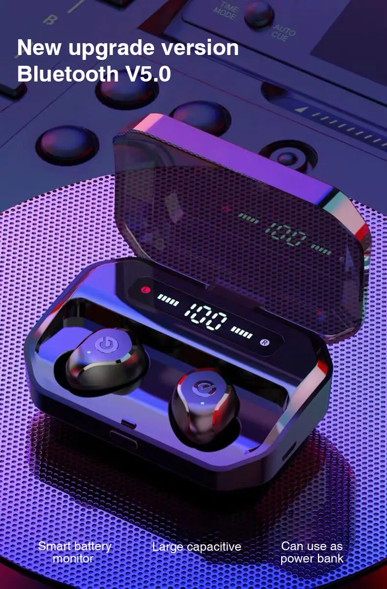Xiaomi Mijia Youpin TWS Беспроводная bluetooth-гарнитура IPX 7 водонепроницаемые черные bluetooth наушники