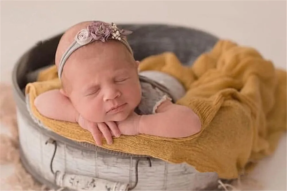 NEW!40*180cm Baby Photography Blanket Wraps Newborn Basket Filler Background Newborn Photography Props Backdrop Fabrics 18 Color