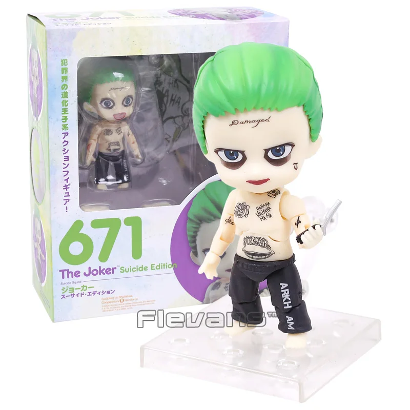 Nendoroid отряд самоубийц Харли Квинн 672/джокер 671 ПВХ фигурка Коллекционная модель игрушки - Цвет: 671 box