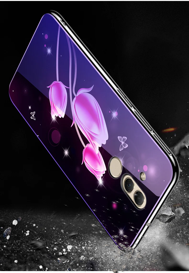Чехол для huawei mate 20 Lite Maimang 7 чехлов покрытие синий свет роскошный для huawei mate 20 Lite Pro стеклянная крышка Fundas Capa