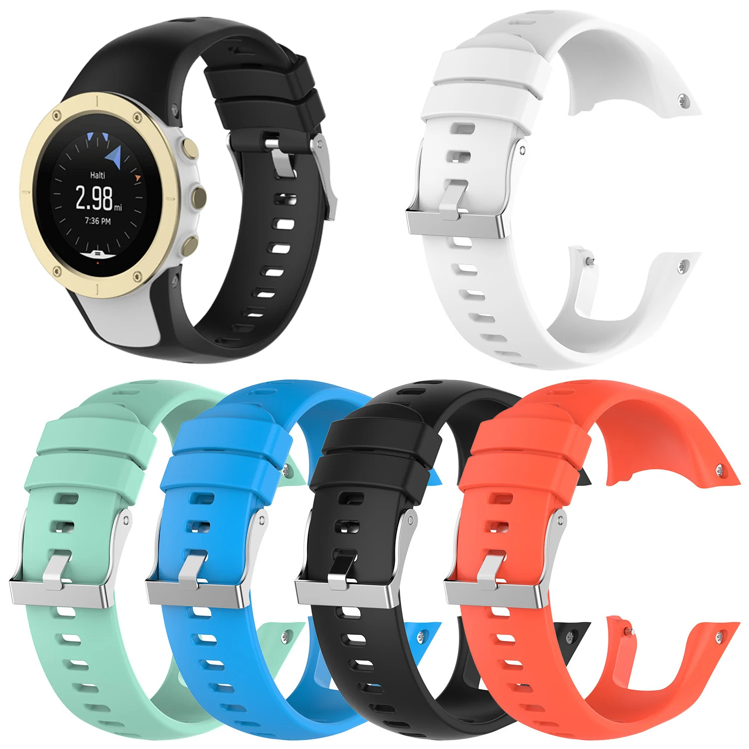 Cinturino in Silicone per cinturino Suunto Spartan Trainer da polso HR  senza traspirante per cinturino Smart Watch serie Suunto trasversali|Smart  Accessories| - AliExpress