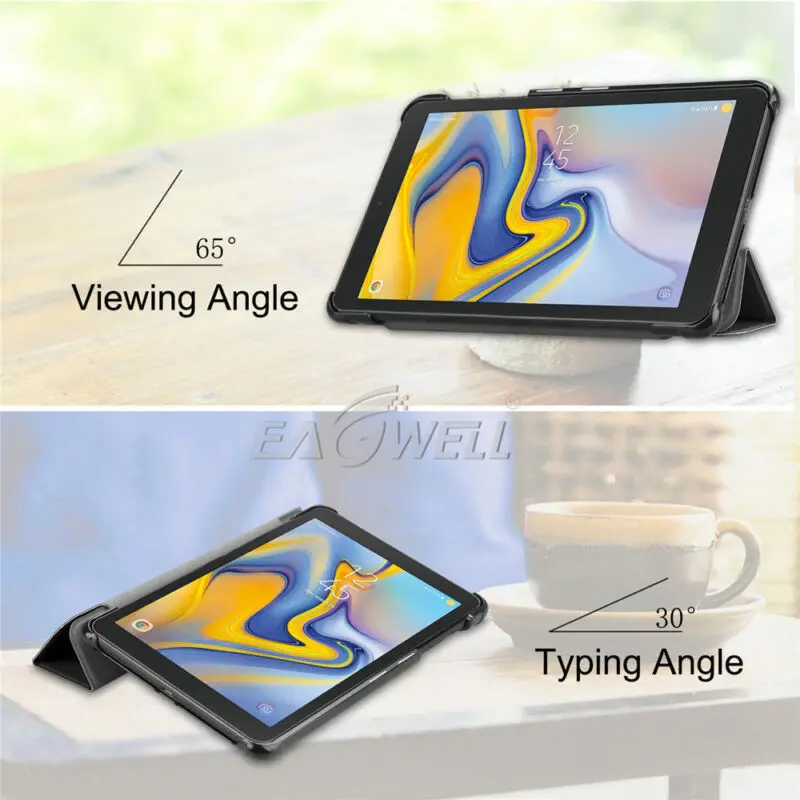 Чехол-книжка из искусственной кожи для samsung Galaxy Tab A 8,0 T387, трехкратный противоударный ультратонкий защитный чехол для планшета