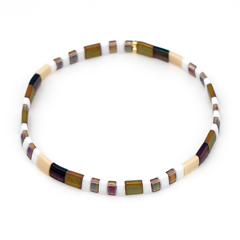 Go2boho винтажный браслет для мужчин MIYUKI Tila Beads браслеты летние пляжные украшение браслет Mujer Япония бусины эластичные