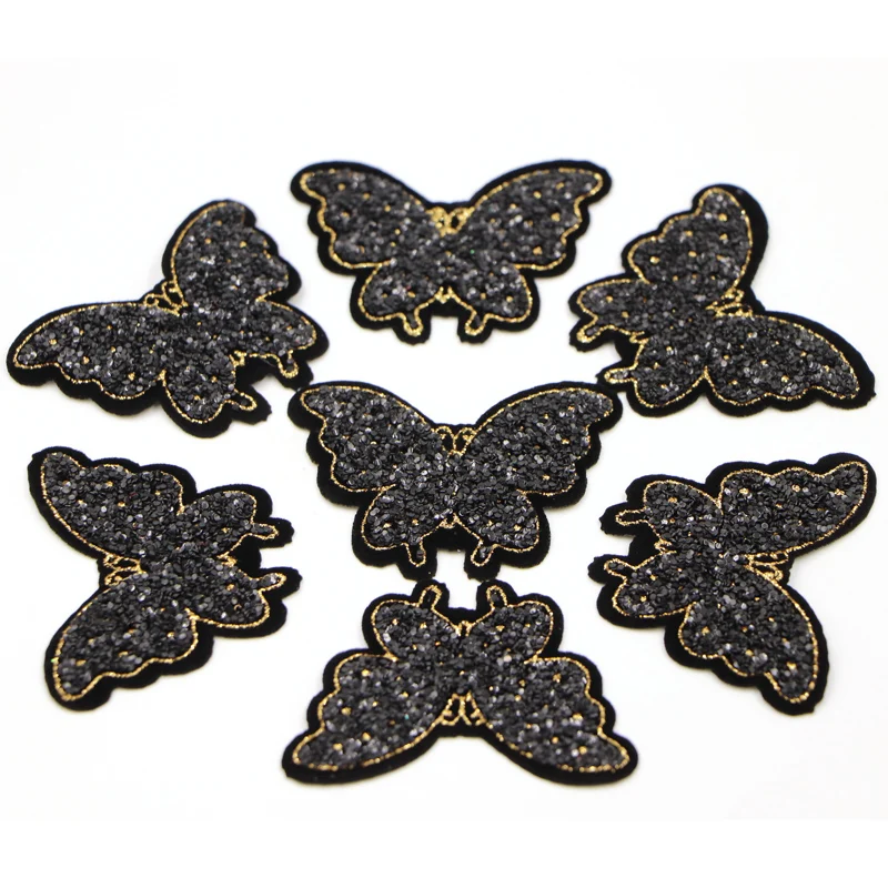5 Teile/los Butterfuly Pailletten Patches für Kleidung Eisen Auf Aufkleber für Kleidung Nähen Applique Für Mantilla Diy Handgemachte Handwerk – Detail 3