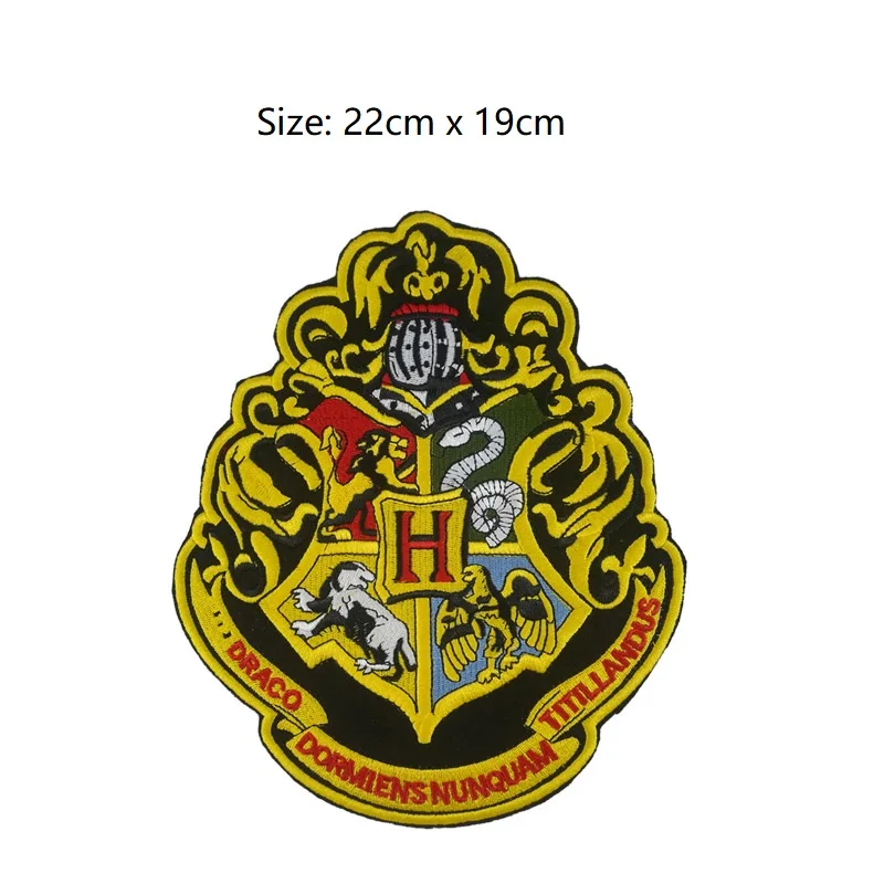 

9" XL Huge Giant Potter School Crest back patch TV Movie Series t shirt transfer halloween props cosplay costume