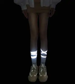 

19 Fluorescent Bandage Socks Children Tide Ins Night Club All Stars Reflective Cross Individual Leg Socks Student Fashion