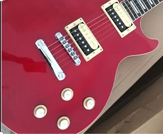 free shipping China Custom Guitar High Quality Musical Instrument red standard electric guitar In stock 915 | Спорт и развлечения