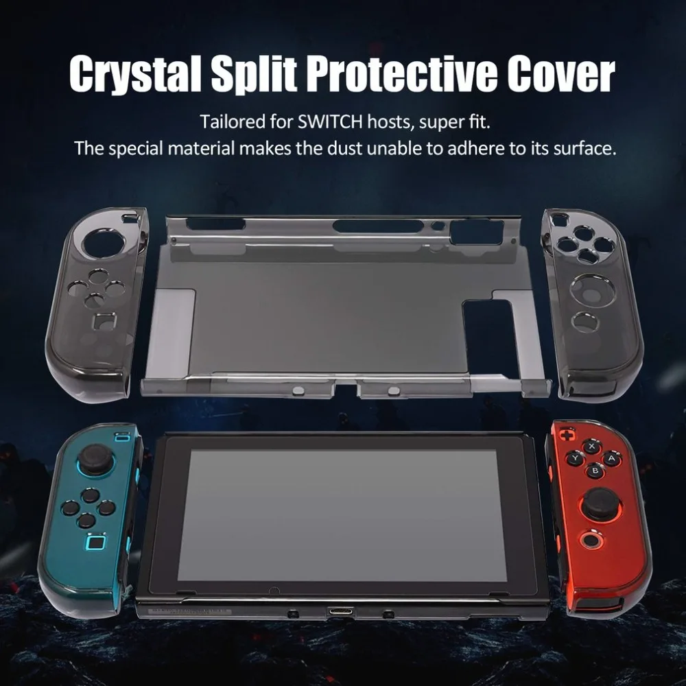 Прозрачный защитный чехол для nintendo Switch, чехол, чехол для nyd Switch, Ультратонкий Прозрачный чехол для ПК, сумка