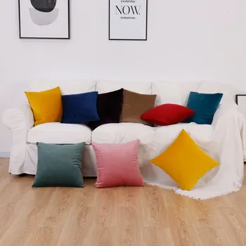 

For Living Room Sofa Cover Solid Color Plush Thicken Elastic Universal Sectional Slipcover 1/2/3/4 Seater Stretch Couch Cover