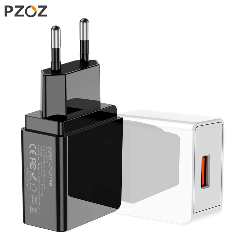 PZOZ usb зарядное устройство европейская настенная вилка быстрая зарядка QC 3 0