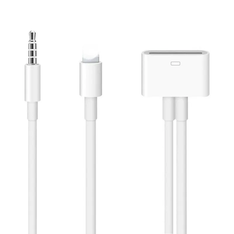 

8 Pin to 30 Audio Adapter Music Converter For iPhone 5 6/ 6 Plus 7 Dock Cable