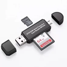 Micro USB OTG адаптер для карт USB 2,0 Многофункциональный OTG кардридер флэш-накопитель SD TF слот для мобильного телефона чтение ПК компьютер