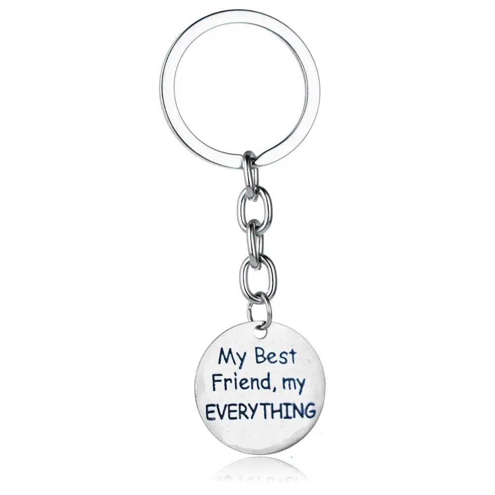 

12PC Best Friend Keyring My Best Friend My Everything Charm Pendant Keychain Women Men Friendship BFF Gifts Key Ring Jewelry Hot