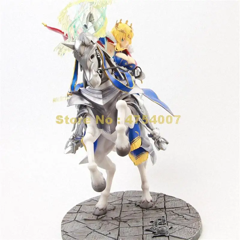 Аниме fate/stay night saber Лэнс белая Верховая езда фигурка ПВХ Коллекция Модель 45 см игрушка