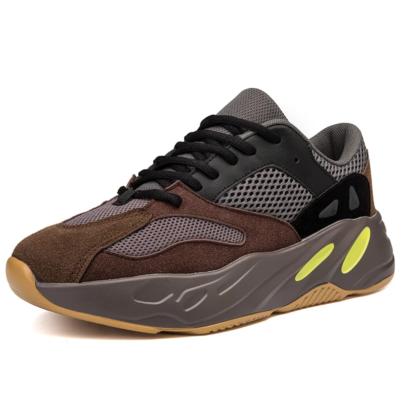 Brown Sneakers Men Мужская повседневная обувь; мужские кроссовки на толстой подошве; зимняя обувь на высокой платформе; мужские кроссовки; сетчатая обувь; кроссовки; мужские кроссовки; люксовый бренд - Цвет: Brown Sneakers Men